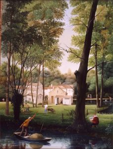 (646)-Dans le marais poitevin-1988-hsb 35x27 cm.