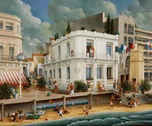 (851)- La Villa blanche-les Sables d'Olonne-2009-hsb 38x46 cm.