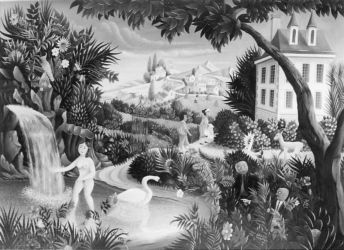 (84)- Suzanne et les vieillards-1971-hsb 33x46 cm. (84)- Suzanne et les vieillards-1971-hsb 33x46 cm.