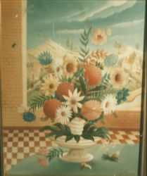 (94)- Bouquet-Escargots et insectes-1971 hsb 41x33 cm. (94)- Bouquet-Escargots et insectes-1971 hsb 41x33 cm.