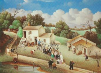 (404)- Le joueur de violent conduit la noce-1979-24x35 cm. (404)- Le joueur de violent conduit la noce-1979-24x35 cm.