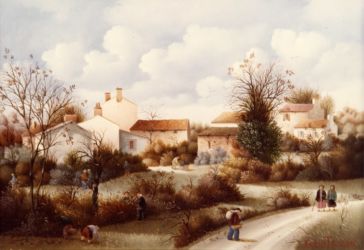 (486)-bis- En route pour les champs-1981-hsb 24x35 cm. (486)-bis- En route pour les champs-1981-hsb 24x35 cm.