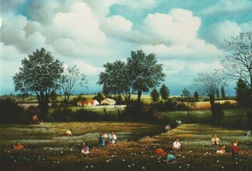 (559)-Dans le champ de fleurs – Paysages vers les herbiers-1984 (559)-Dans le champ de fleurs – Paysages vers les herbiers-1984