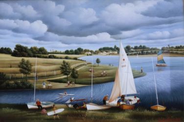 (564)- Moulin Papon-La voile blanche-1984-24x35 cm. (564)- Moulin Papon-La voile blanche-1984-24x35 cm.