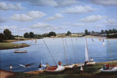 (565)- Sur les Berges du moulin Papon-1984-24x35 cm. (565)- Sur les Berges du moulin Papon-1984-24x35 cm.
