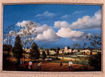 (609)- Les Semailles-Le Bourg de Mouchamps-1986-24x35 cm. (609)- Les Semailles-Le Bourg de Mouchamps-1986-24x35 cm.