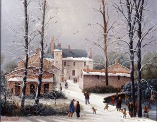 (717)- Le Logis de la Chabotterie-Neige-1993-hsb 27x35 cm. (717)- Le Logis de la Chabotterie-Neige-1993-hsb 27x35 cm.