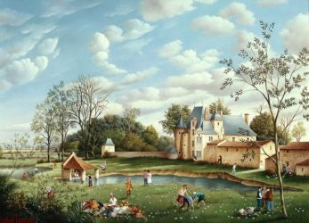 (718)-La Chabotterie-Pique nique-1993-hsb 33x46cm. (718)-La Chabotterie-Pique nique-1993-hsb 33x46cm.