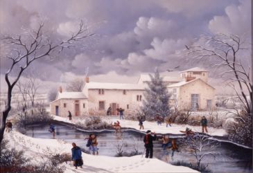 (756)-Le Logis de Bonne Fonds sous la neige-Aizenay-1996-24x35 cm. (756)-Le Logis de Bonne Fonds sous la neige-Aizenay-1996-24x35 cm.