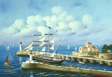 (780)-Le Belem aux Sables d'Olonne-1998-hsb 24x35 cm. (780)-Le Belem aux Sables d'Olonne-1998-hsb 24x35 cm.
