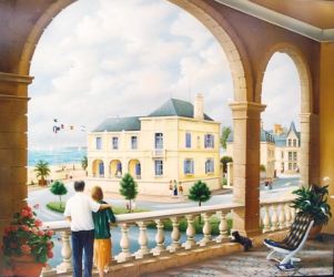 (783)-Les Tamaris villa-sur le remblais des Sables d'Olonne-1999-38x46 cm. (783)-Les Tamaris villa-sur le remblais des Sables d'Olonne-1999-38x46 cm.