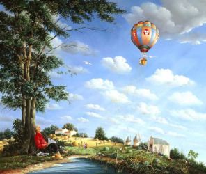 (784)- Regard du peintre sur l'An 2000-1999-hsb 46x55 cm. (784)- Regard du peintre sur l'An 2000-1999-hsb 46x55 cm.