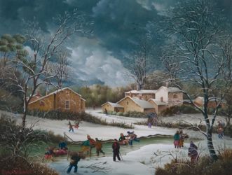(840)-Le village de Beaupuy sous la neige-Hiver-2007-hsb 27x35 cm. jpg. (840)-Le village de Beaupuy sous la neige-Hiver-2007-hsb 27x35 cm. jpg.