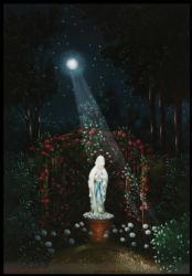 (866)-Impression nocture sur la Vierge des Landes-2012-35x24 cm. (866)-Impression nocture sur la Vierge des Landes-2012-35x24 cm.