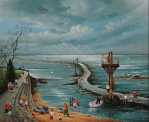 (893)- La Balise ou le refuge – Le Passage du Gois – Noirmoutier – Vendée – Raphaël Toussaint – 2017 – 8F (893)- La Balise ou le refuge – Le Passage du Gois – Noirmoutier – Vendée – Raphaël Toussaint – 2017 – 8F